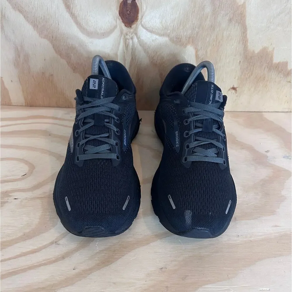 Brooks Adrenaline GTS 22 Running Shoes Black Women's -8.5(D) Wide -1203531D020